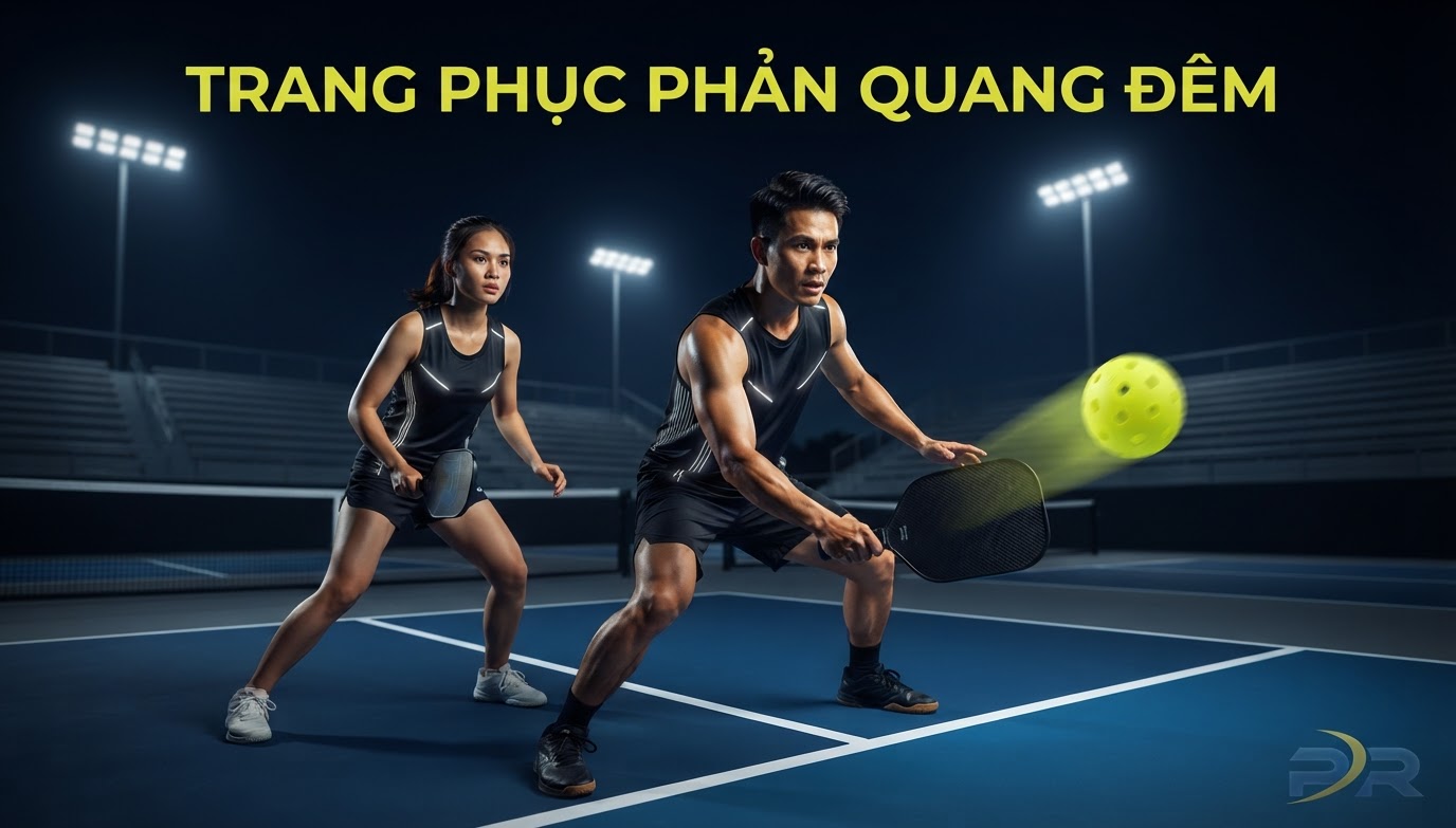 Trang Phục Phản Quang Trong Pickleball Ban Đêm: Khoa Học Thị Giác, An Toàn Và Tối Ưu Tốc Độ Phản Xạ Thi Đấu