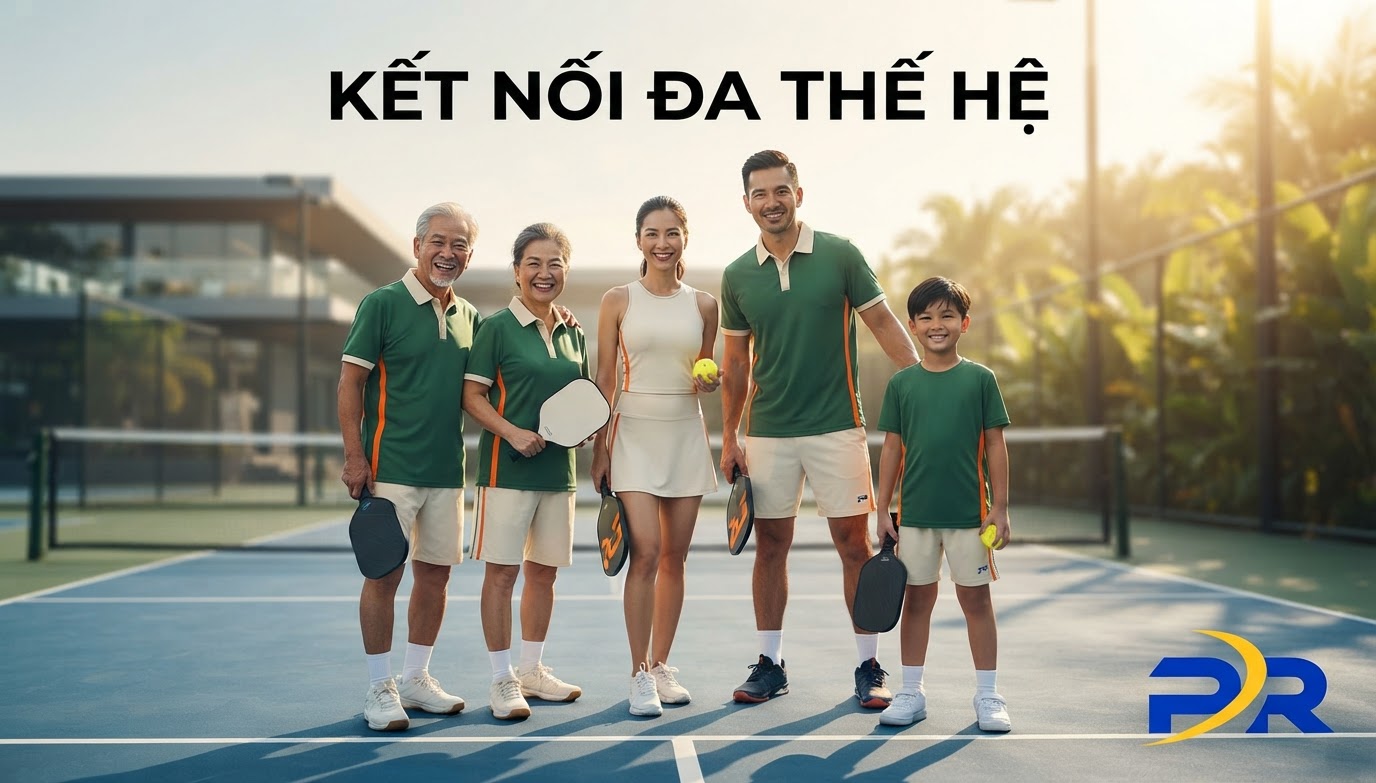 Giải Pháp Đồng Phục Pickleball Gia Đình Đa Thế Hệ: Kết Nối Bản Sắc Và Vận Động