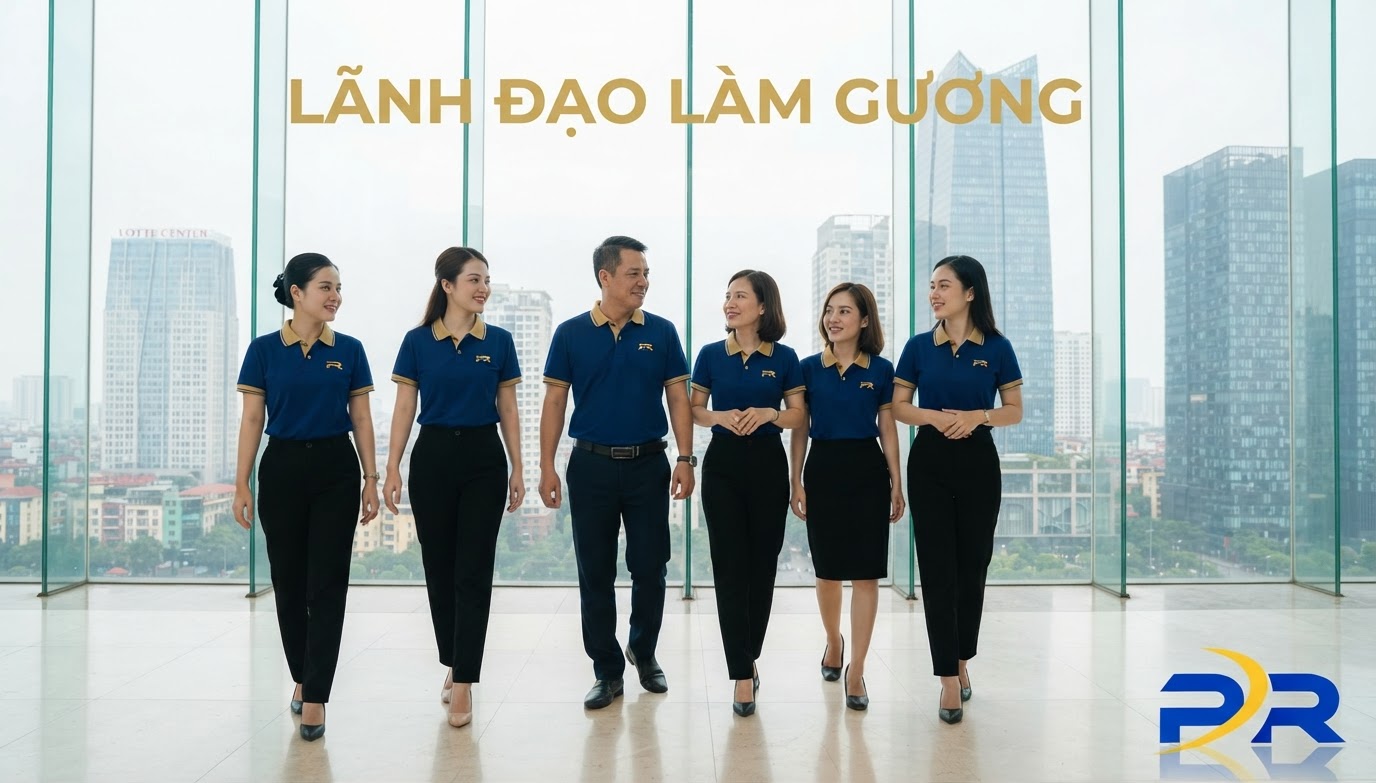 Văn Hóa Lãnh Đạo Làm Gương: Khi Ban Giám Đốc Đồng Hành Cùng Nhân Viên Trong Sắc Áo Đồng Phục Doanh Nghiệp Cao Cấp