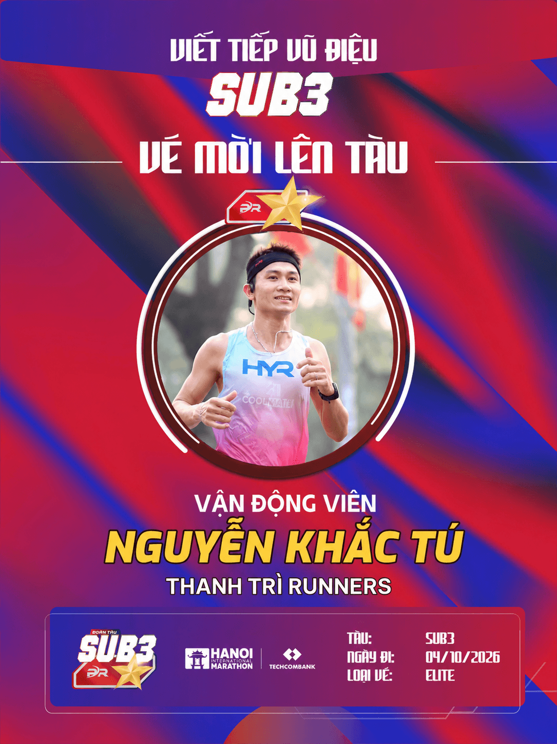 Nguyễn Khắc Tú - Chiến Binh Thanh Trì Runners Gia Nhập Đoàn Tàu Sub 3 - 2026