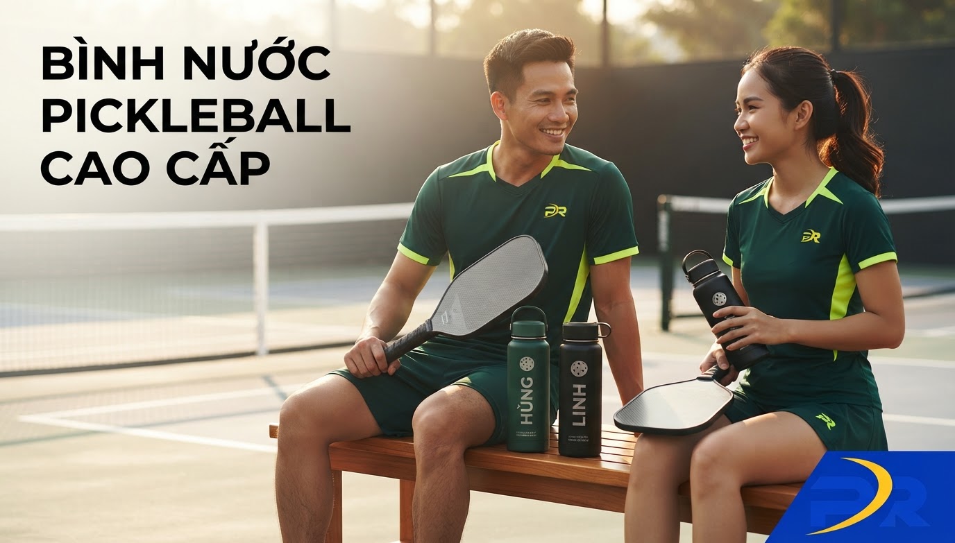 Giải Pháp Bình Nước Thể Thao Giữ Nhiệt Khắc Tên Cá Nhân Và Logo Câu Lạc Bộ Pickleball Đẳng Cấp PR Sport