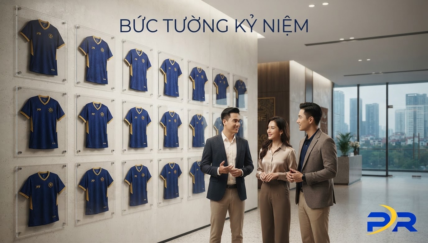 Kiến Tạo Văn Hóa Doanh Nghiệp Đột Phá Bằng Bức Tường Áo Đồng Phục Thể Thao (Jersey Wall of Fame) Kiểu Mẫu