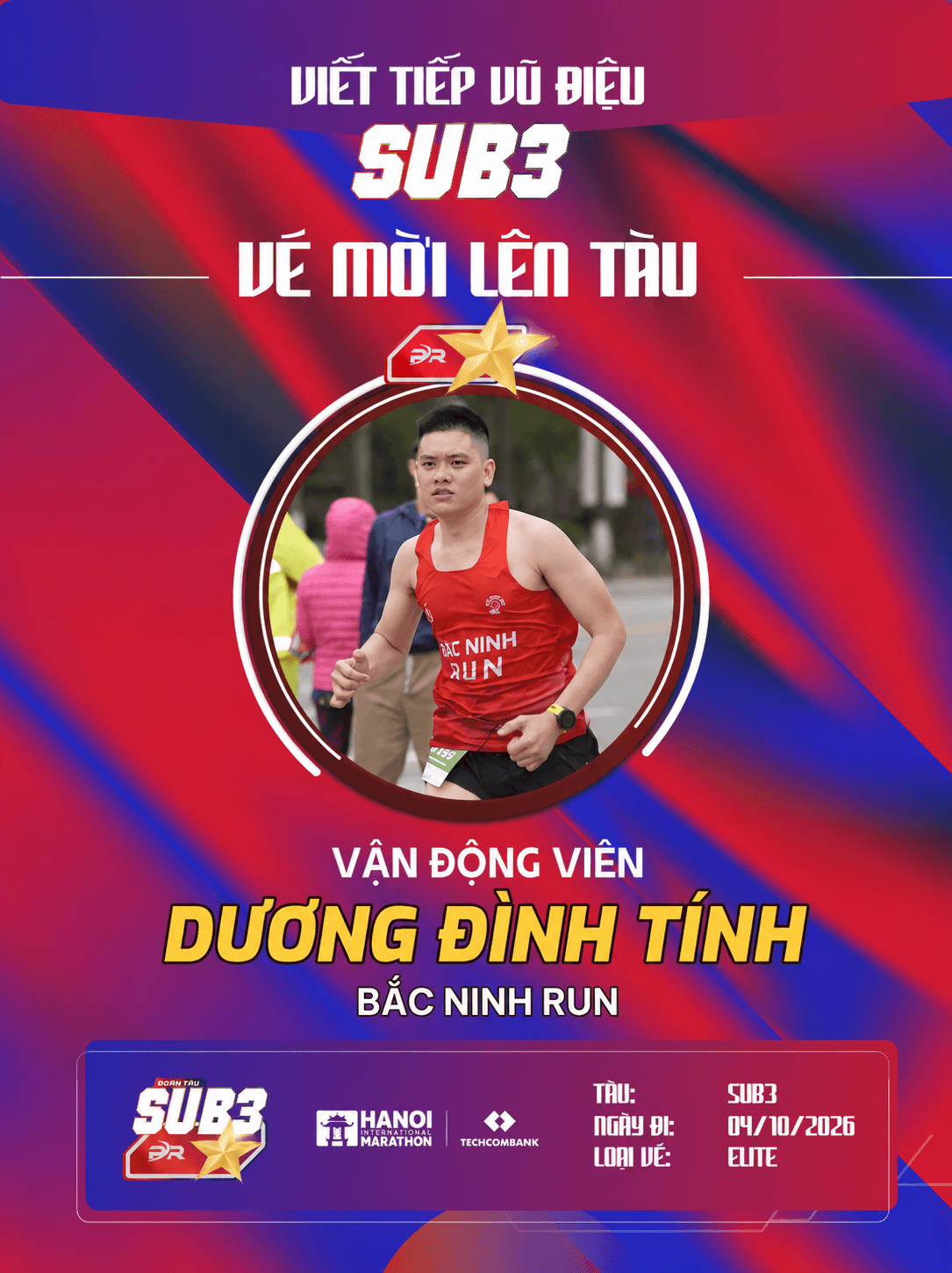 Dương Đình Tính (Bắc Ninh Run) – Bứt Phá Giới Hạn Cùng Đoàn Tàu Sub 3 2026