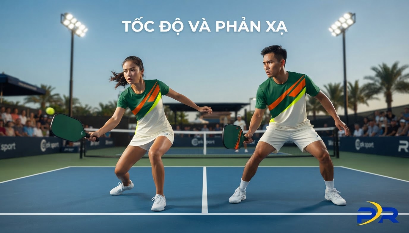 Thiết Kế Dải Sọc Thể Thao: Giải Pháp Tối Ưu Tốc Độ Và Phản Xạ Nhanh Nhẹn Cho Đồng Phục Pickleball Chuyên Nghiệp