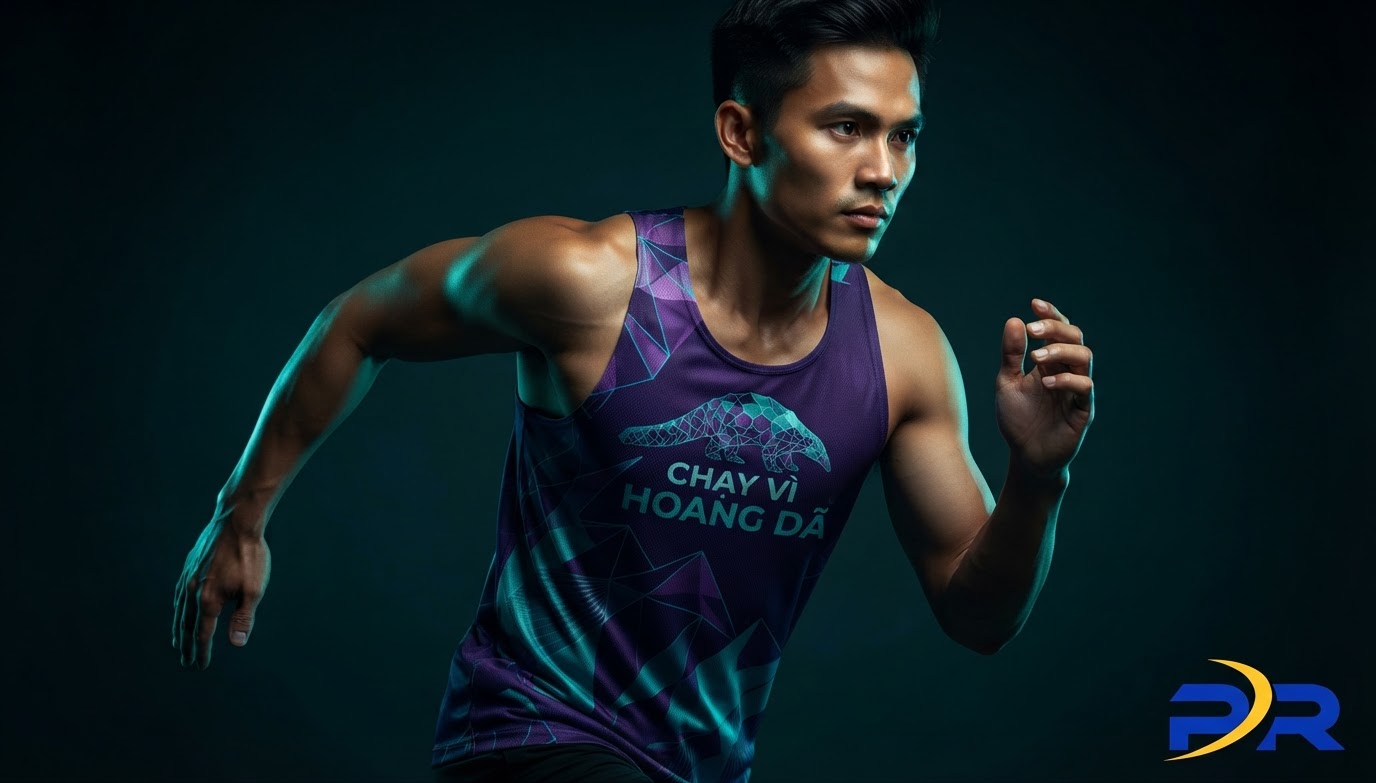 In Thông Điệp Bảo Vệ Động Vật Hoang Dã Và Lối Sống Thuần Chay Trên Áo Đua