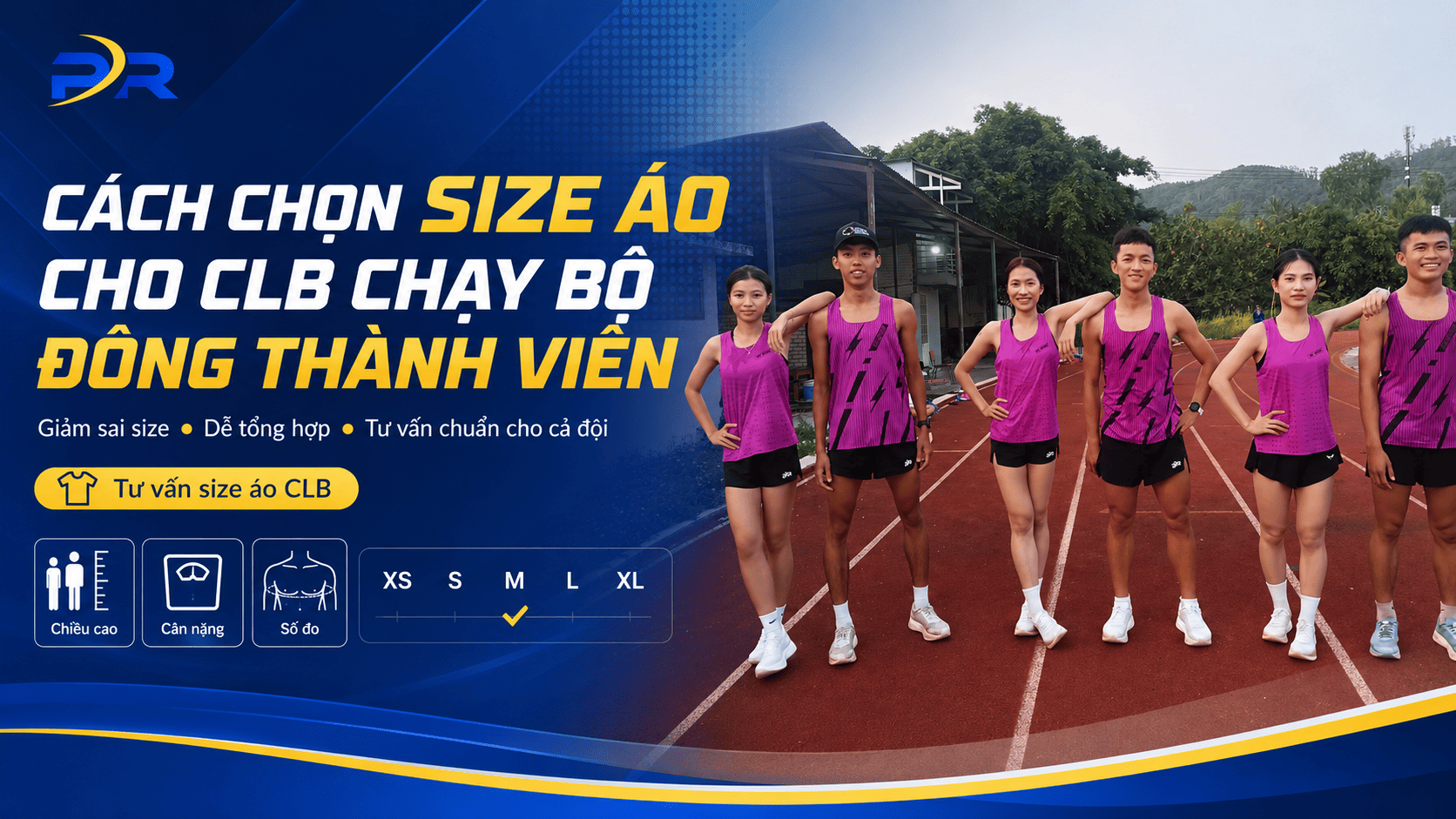 Cách chọn size áo cho CLB chạy bộ đông thành viên | PR SPORT