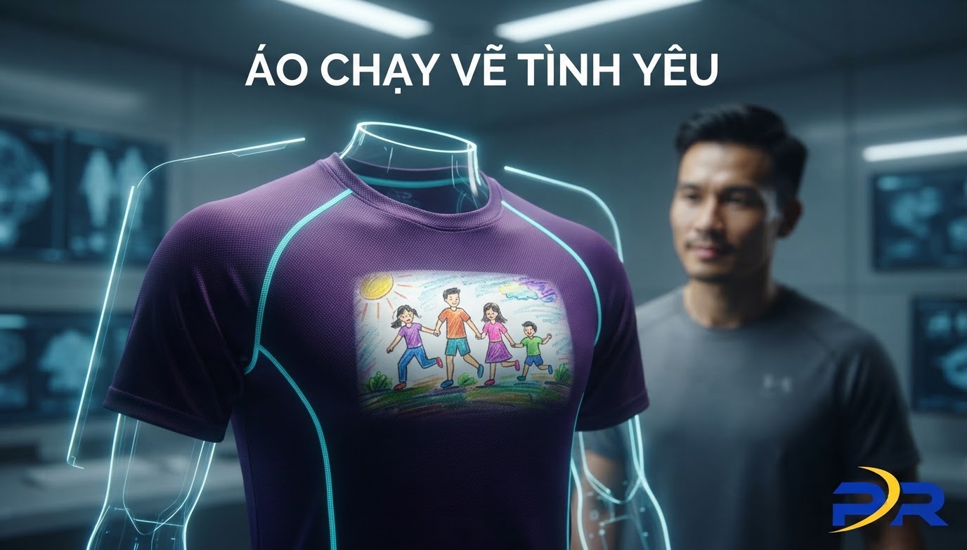 Kỹ Thuật Cá Nhân Hóa Tối Cao: Tích Hợp Bản Vẽ Và Chữ Viết Tay Của Con Lên Áo Chạy Bộ Hiệu Suất Cao PR SPORT