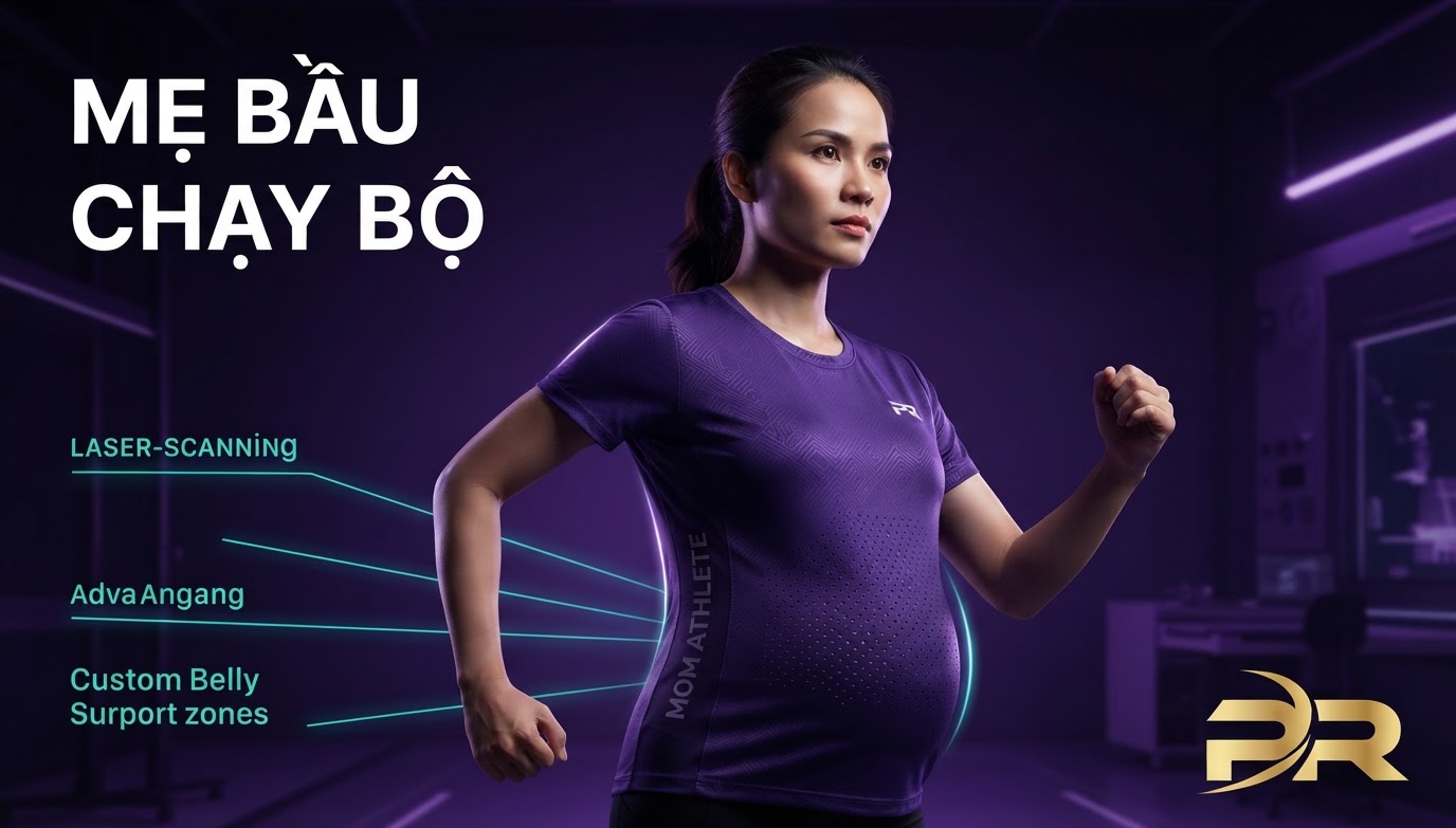 Cá Nhân Hóa Áo Chạy Bộ Cho Mẹ Bầu (Maternity Running Shirt) Tôn Vinh Thiên Chức Làm Mẹ