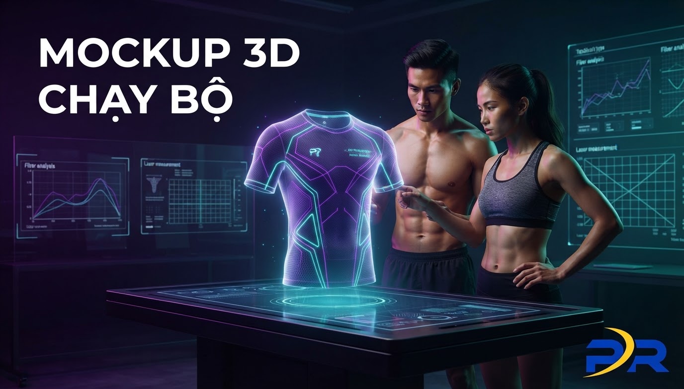 Giải Pháp Xem Trước Bản Vẽ 3D Mockup Trực Quan: Cách Mạng Hóa Quy Trình Thiết Kế Trang Phục Chạy Bộ Cá Nhân Hóa Tại PR SPORT