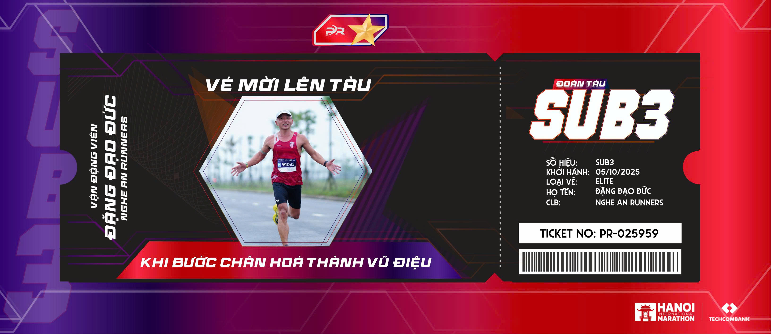 Pacer Đoàn Tàu Sub 3 – Đặng Đạo Đức, ngọn gió từ xứ Nghệ
