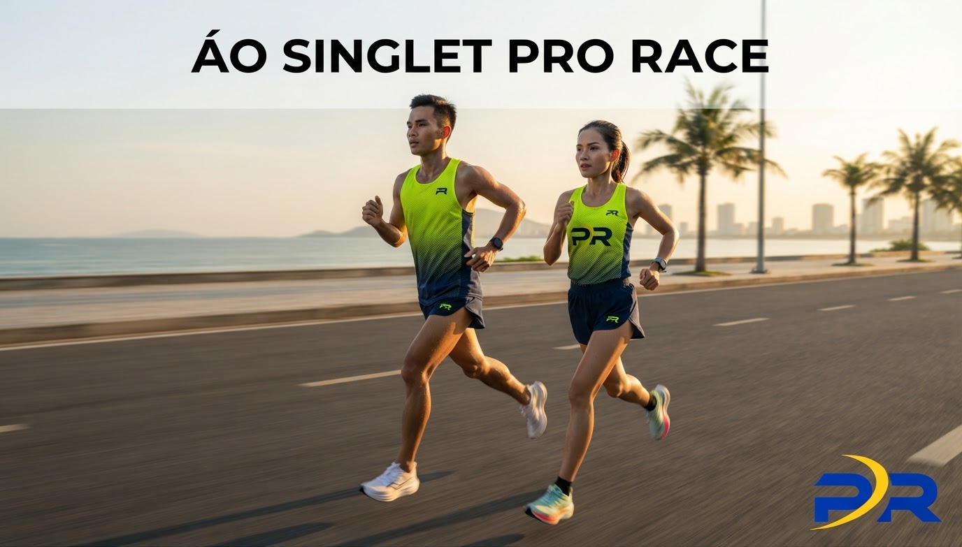 Thiết Kế Áo Singlet Đua Siêu Nhẹ PR Sport Pro Race: Đột Phá Khí Động Học Đồng Hành Cùng Elite Runner Chinh Phục Podium