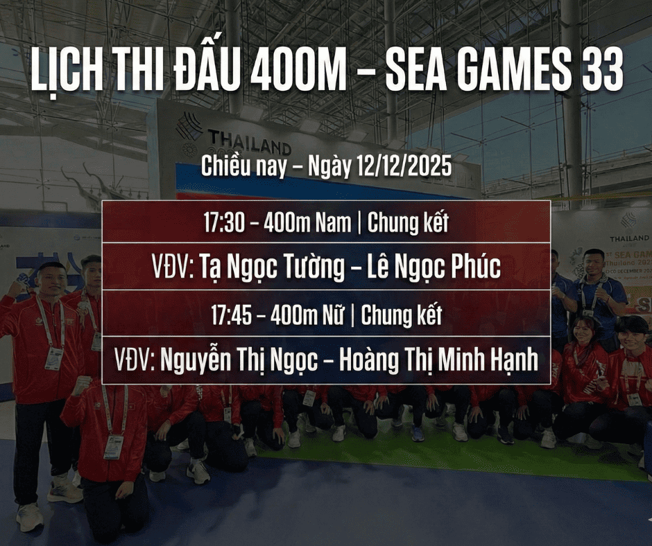 SEA Games 33 – 400m Tốc Độ & Bản Lĩnh | PR SPORT