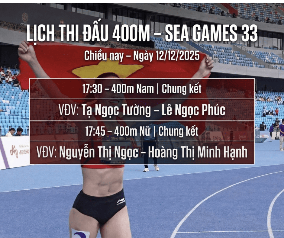 LỊCH THI ĐẤU| 18:15 – CHUNG KẾT 100M RÀO NỮ | SEA GAMES 33