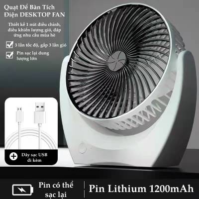 Quạt Tích Điện Mini DESKTOP FAN
