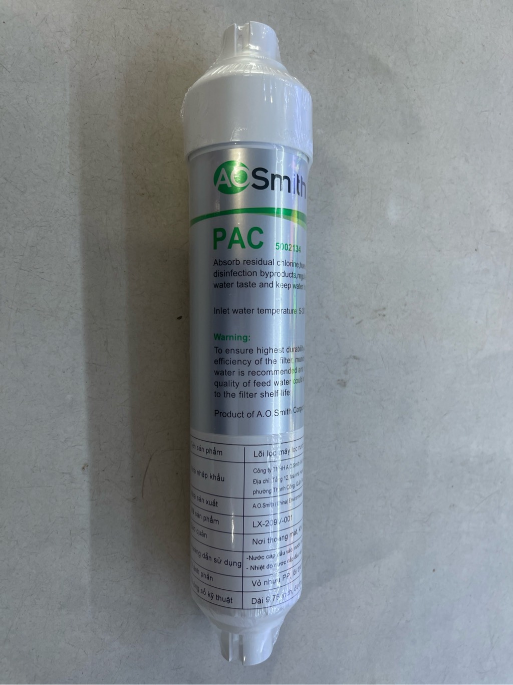 Lõi Lọc Nước AoSmith PAC( LX-209V-001)