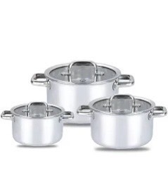 Bộ Nồi Inox Cao Cấp 5 Đáy Germatek Alpha GE0231