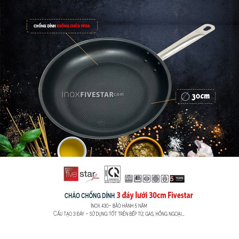 CHẢO 3 ĐÁY FIVE STAR
