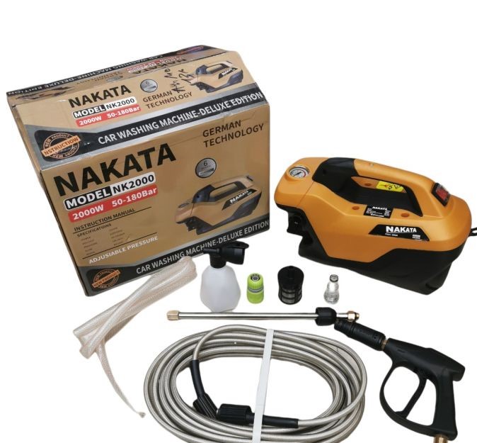 Máy rửa xe áp lực Nakata 2000W hàng dây đồng 15M dây xịt NK2000