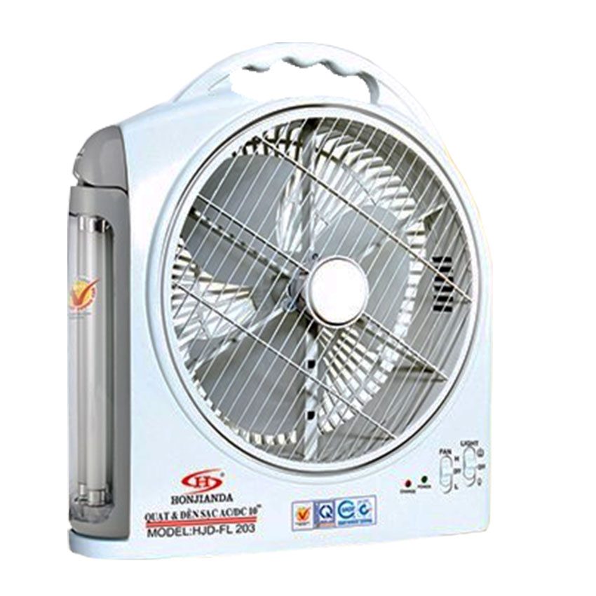 Quạt tích điện và đèn sạc Honjianda Tản To 1 Bình 203(1t+5) HJD-FL203