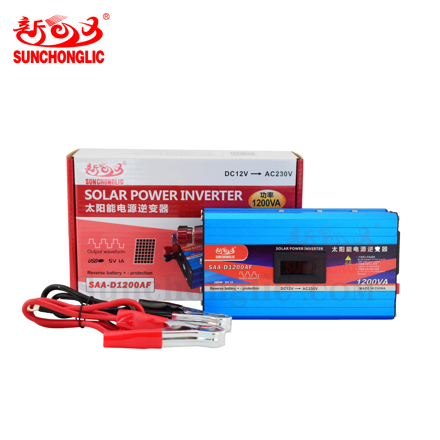 Bộ Đổi Nguồn 12v/230v SOLAR POWER Inverter SAA-D1200AF