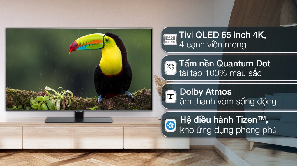Smart Tivi QLED 4K 65 inch Samsung QA65Q80BA