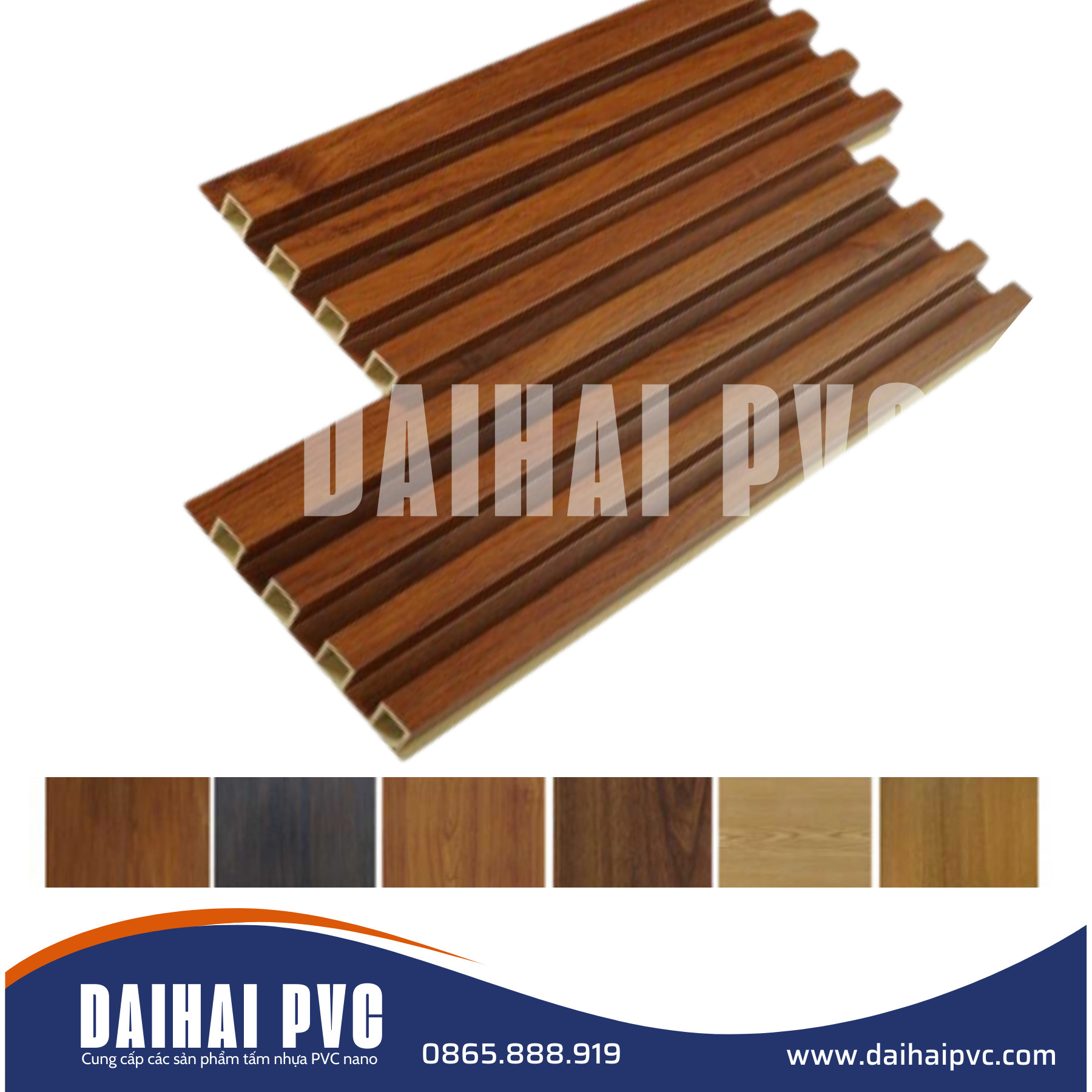 Thi công vách tivi với tấm PVC cho phòng khách  TV02
