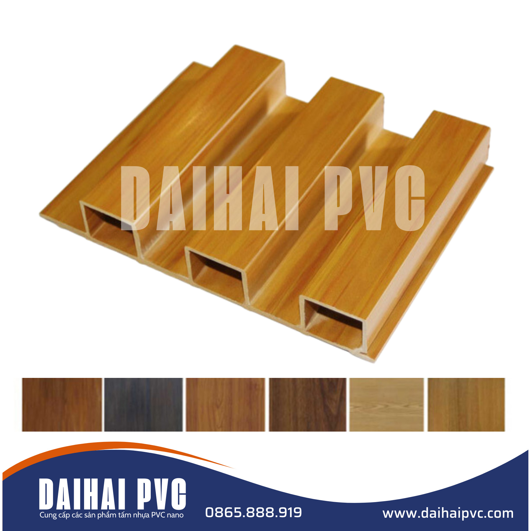 Thi công vách tivi với tấm PVC cho phòng khách TV09