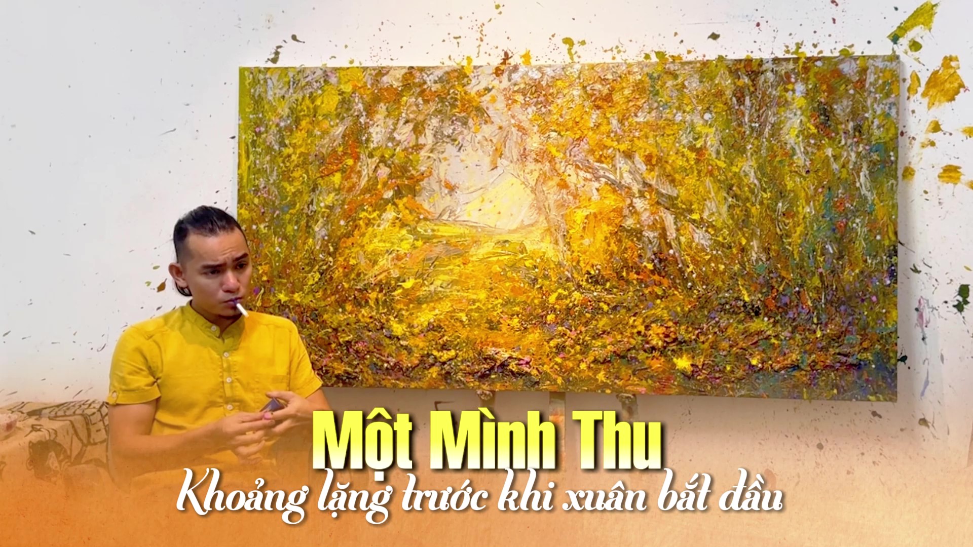 Tranh trừu tượng khai xuân - Cách chơi Tết của người có Gu