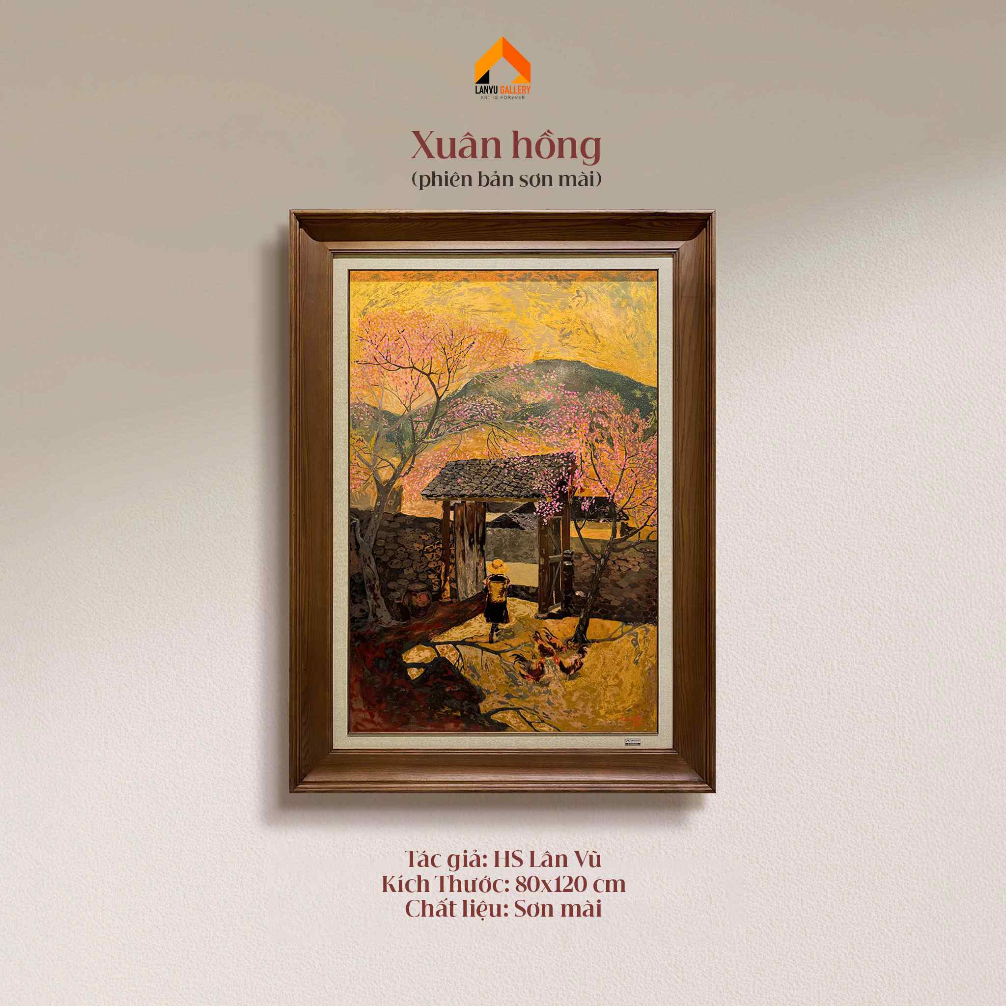 Xuân hồng (phiên bản sơn mài)