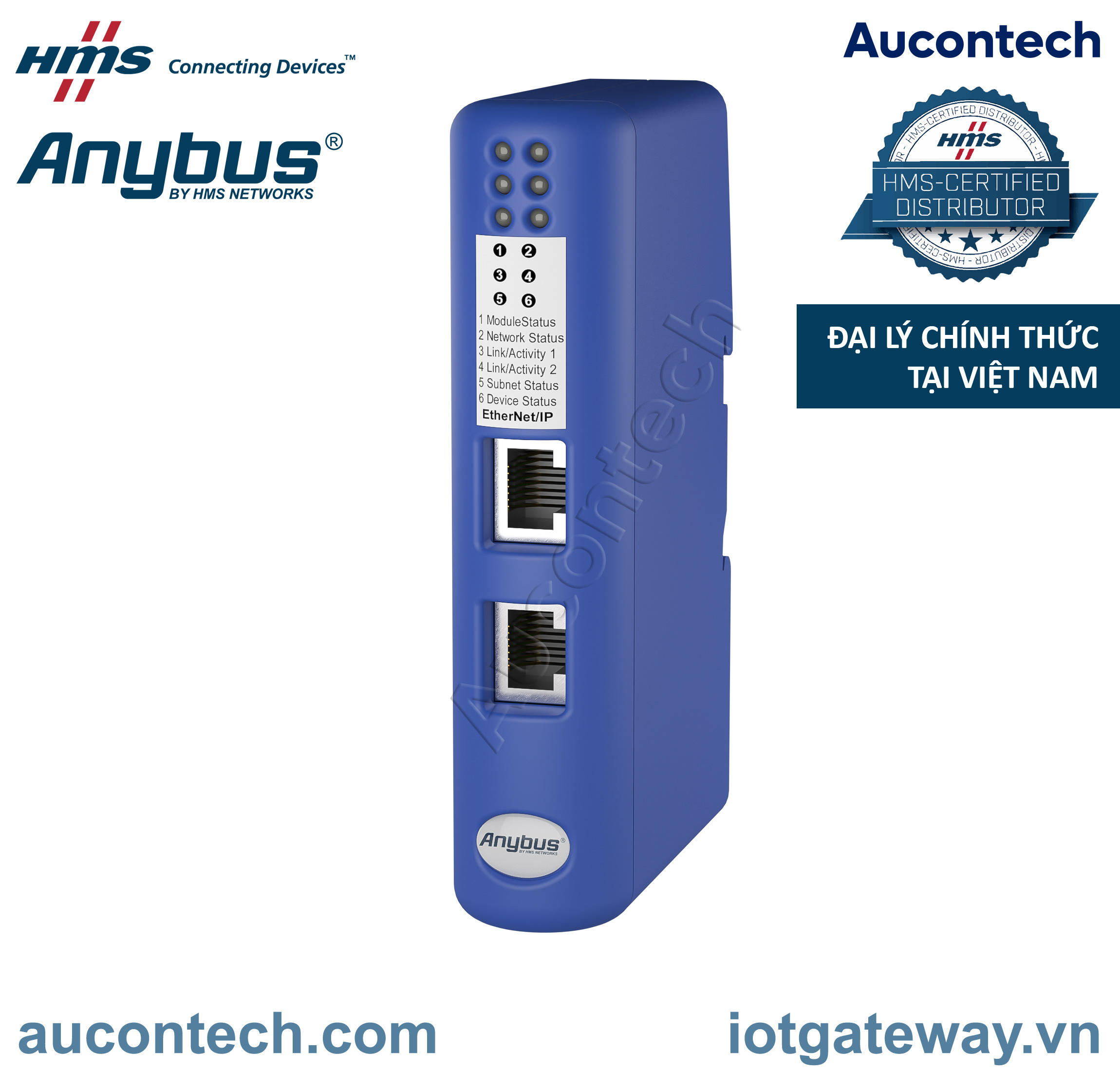Anybus Communicator EtherNet/IP or Modbus-TCP - AB7072-B | Aucontech Co ...