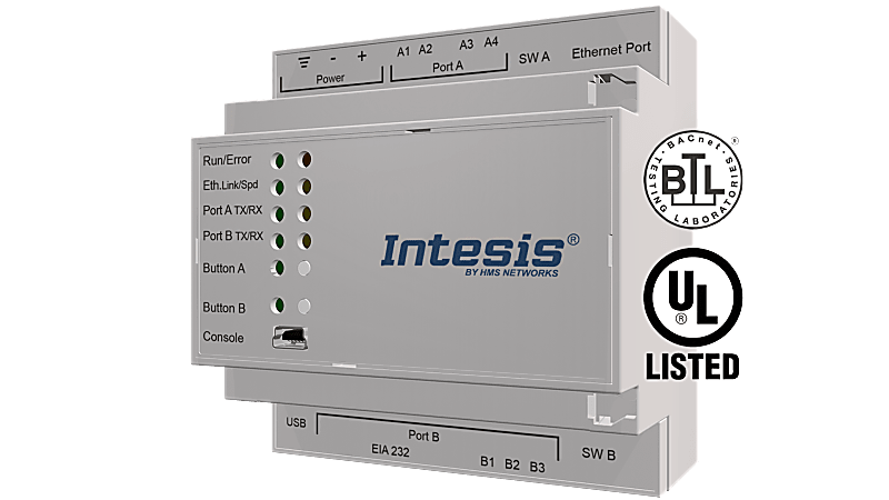 LonWorks TP/FT-10 to BACnet/IP & MS/TP Server Gateway - INBACLON1000000