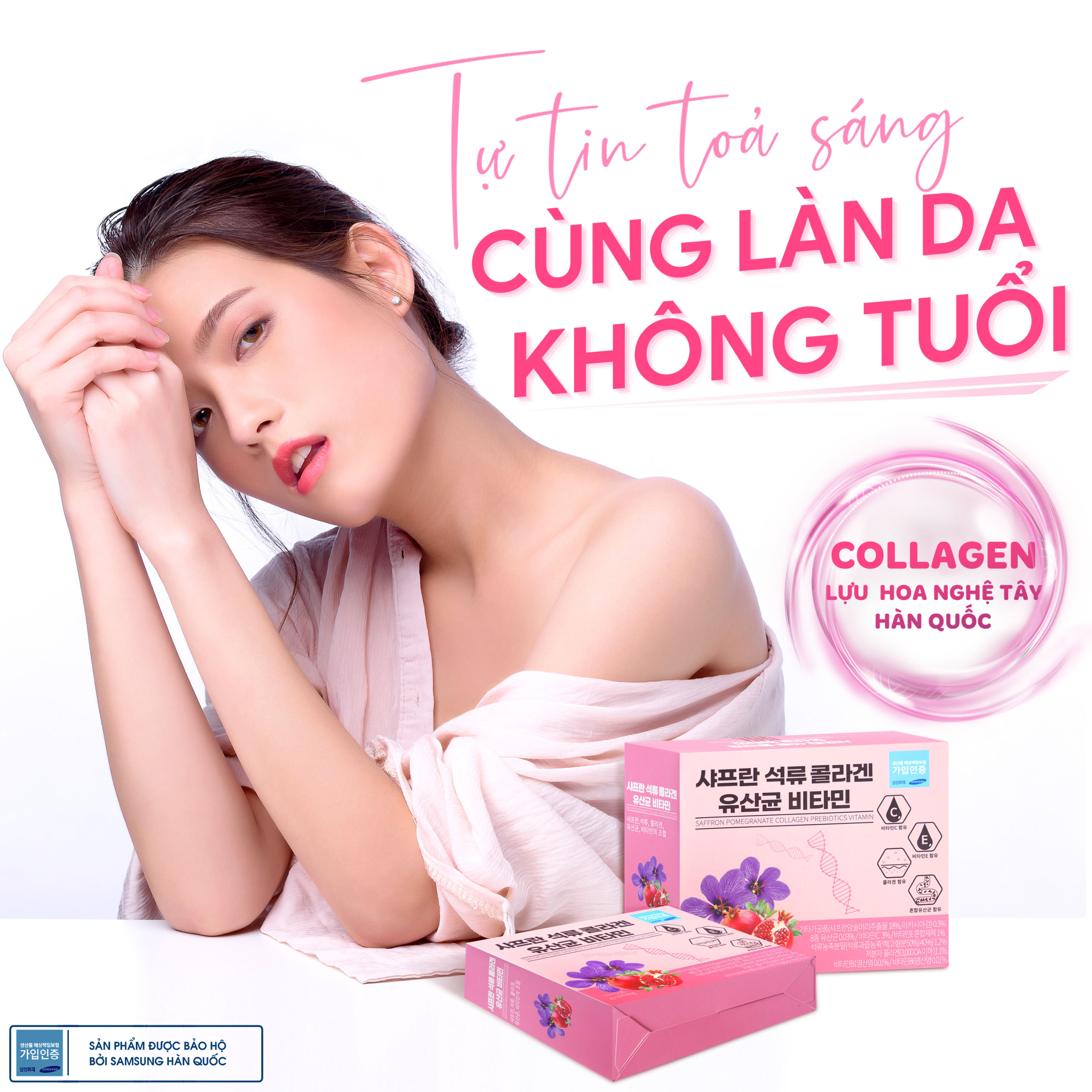 Vài trò của collagen hoa nghệ tây Hàn Quốc với sự phát triển làn da