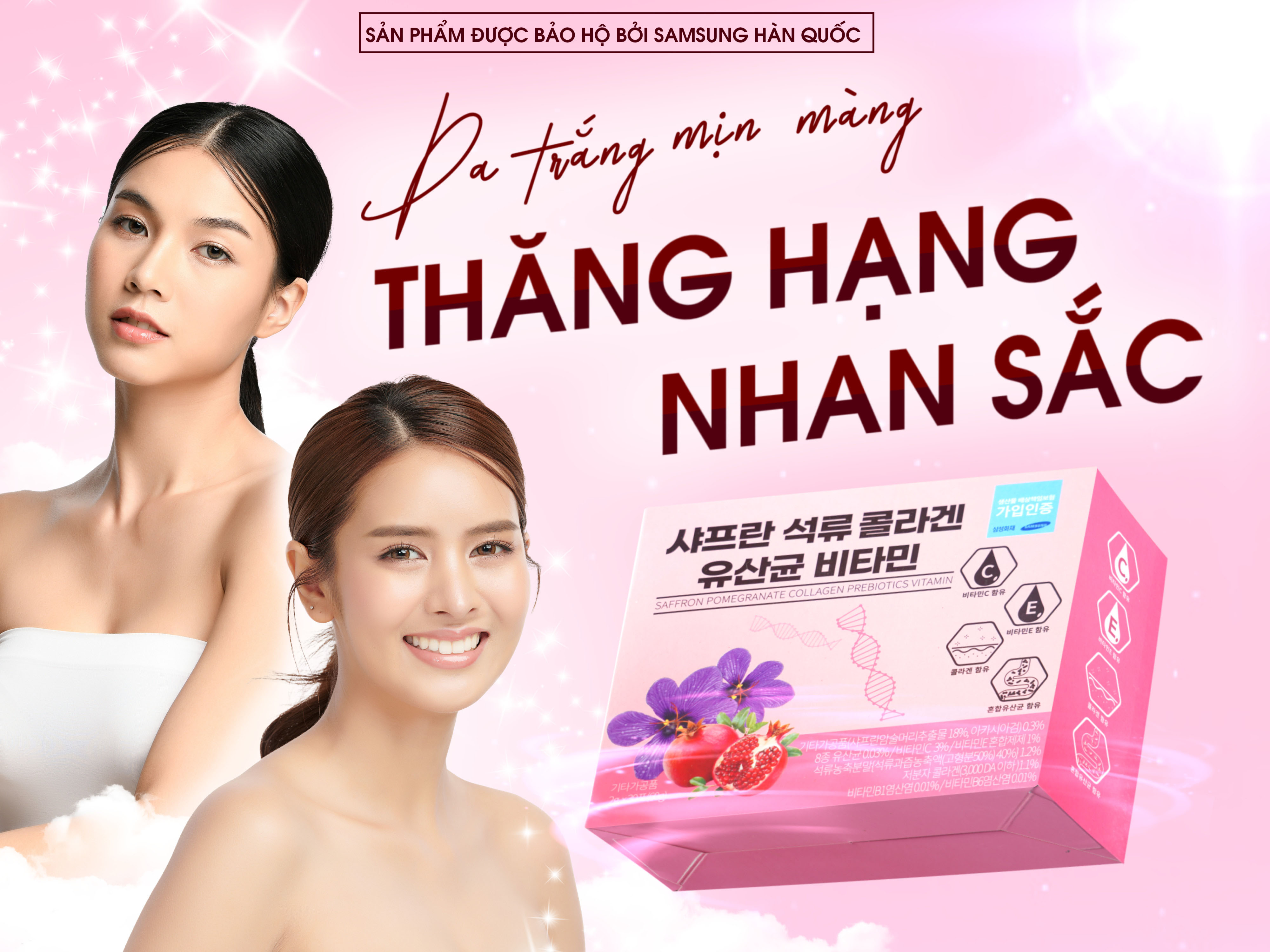 Collagen hoa nghệ tây lựu Hàn Quốc chống lão hóa cho phụ nữ