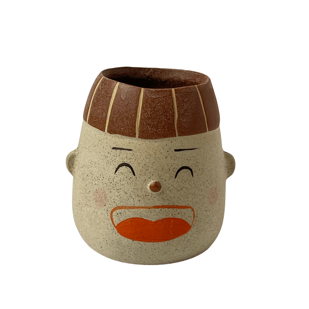 Chậu gốm hình cậu bé cười xinh cute