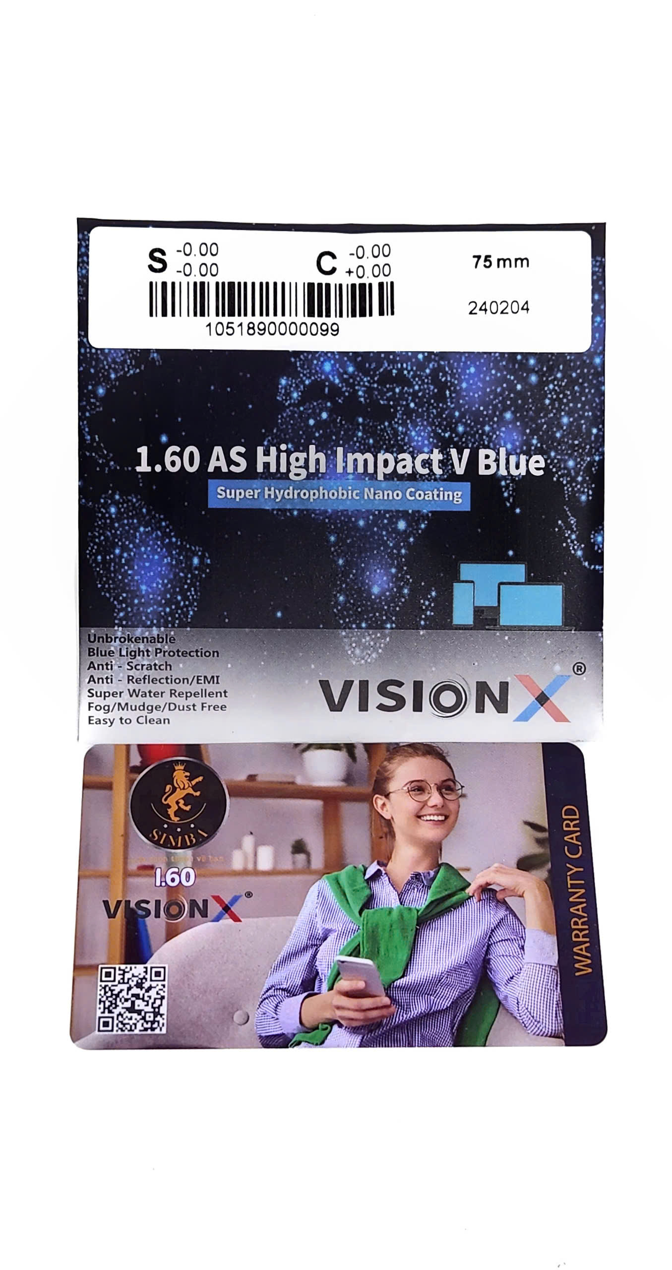 VisionX 1.6AS High Impact VBlue