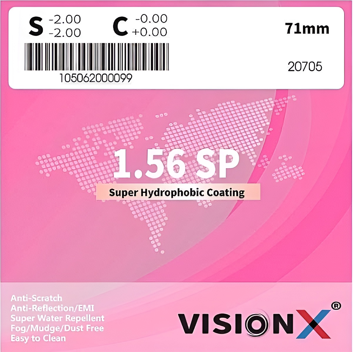 Tròng kính VisionX 1.56 SHMC