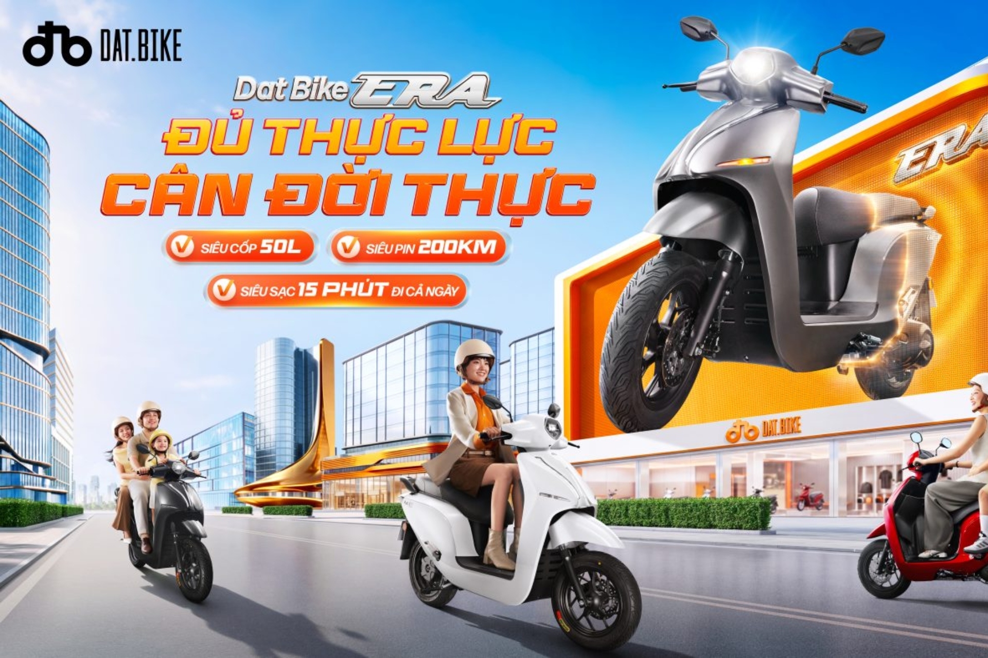 Dat Bike tung ra dòng Era mới: Xe điện đô thị có cốp thuộc hàng lớn nhất phân khúc