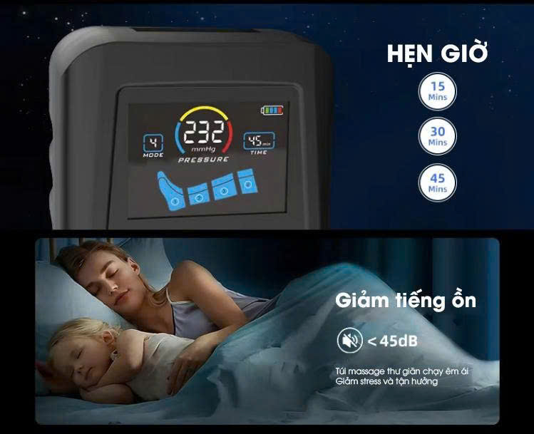 Máy Massage Nén Khí DRAX A1 Phục Hồi Cơ Chân Chuyên Sâu