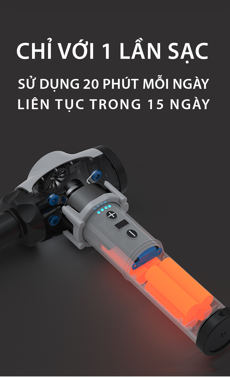 Booster E - 9 Mức Độ - 6 Đầu Massage- Máy Massage Thư Giãn Cơ Bắp