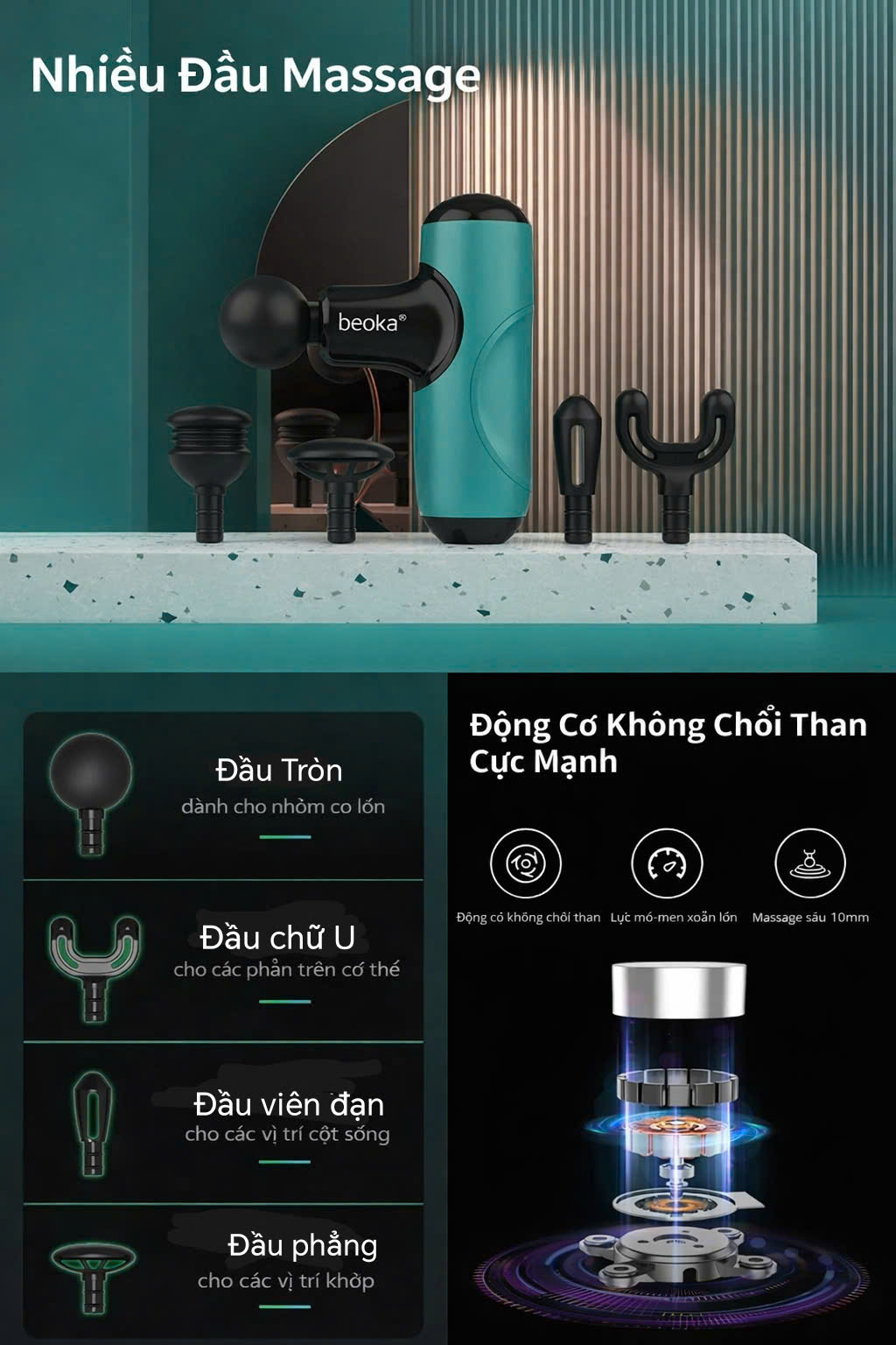 Máy mát-xa mini Beoka Q2