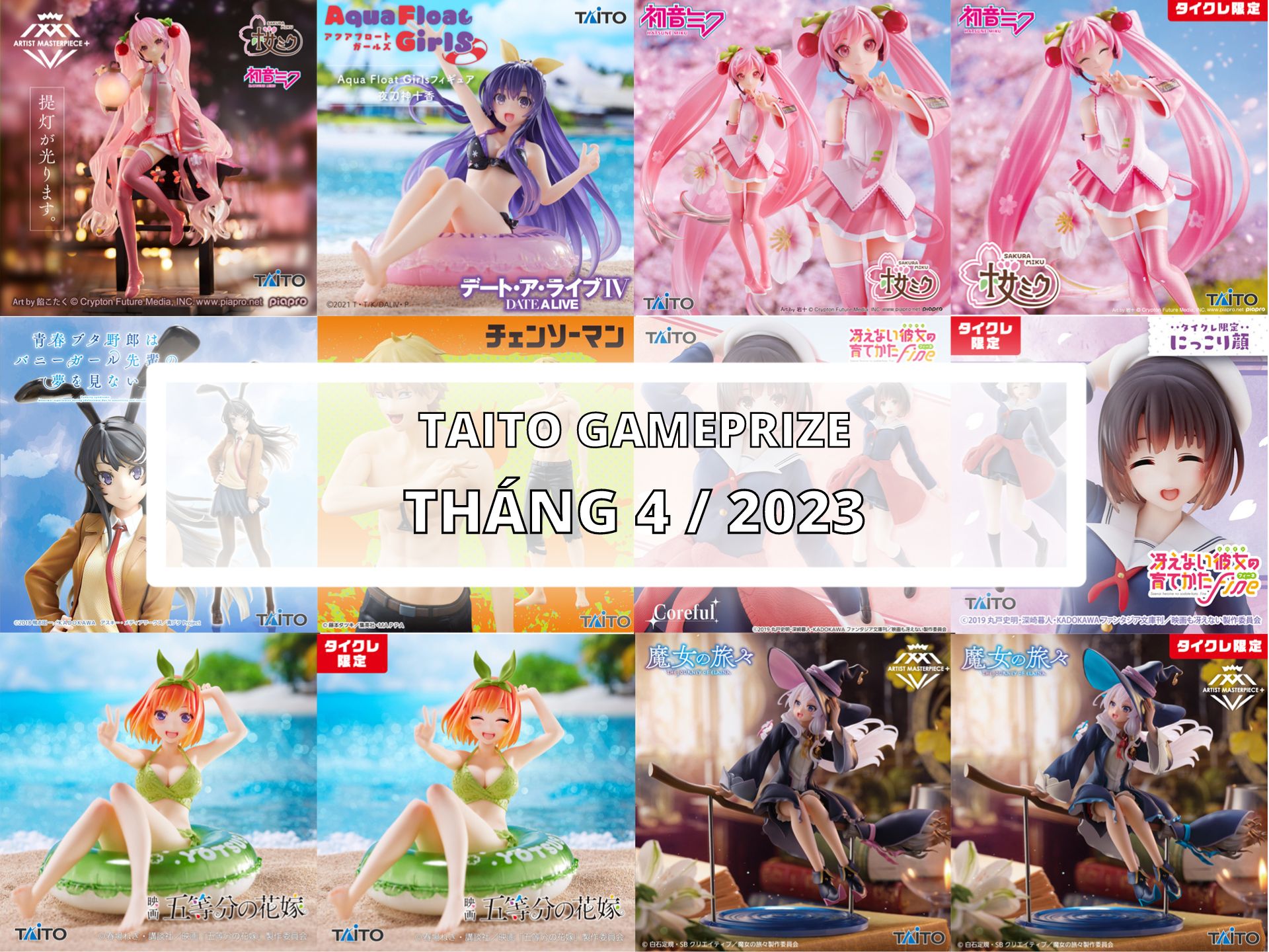 [TAITO] LỊCH PHÁT HÀNH MÔ HÌNH GAME PRIZE THÁNG 4/2023
