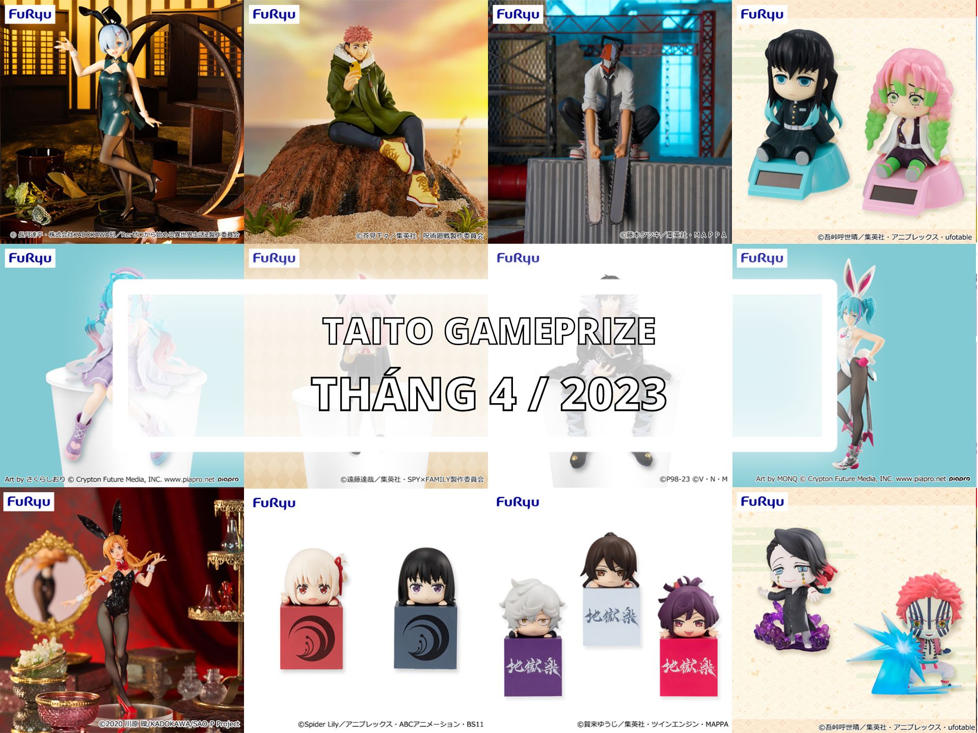 [FURYU] LỊCH PHÁT HÀNH MÔ HÌNH GAME PRIZE THÁNG 4/2023
