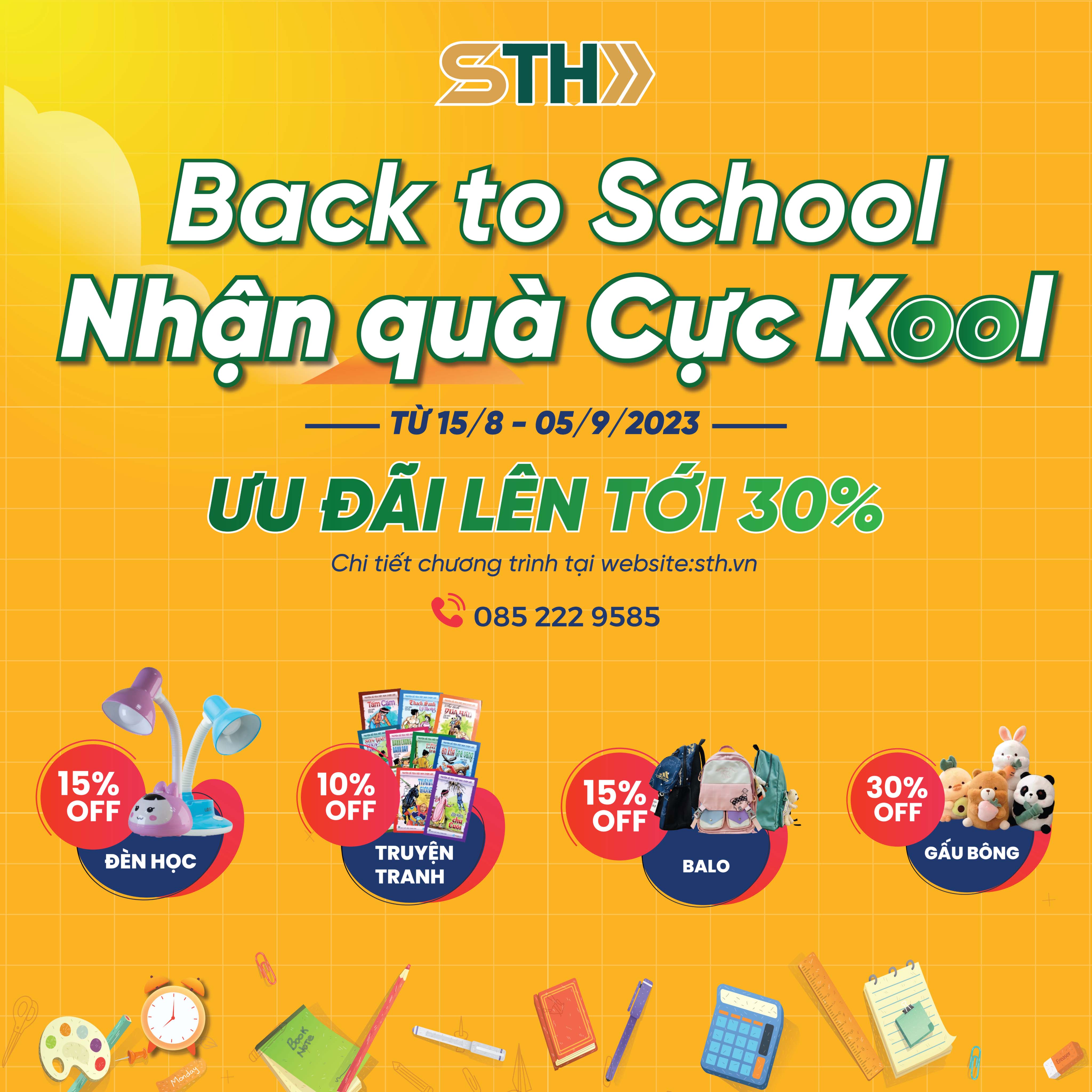 BACK TO SCHOOL - NHẬN QUÀ CỰC KOOL CÙNG NHÀ SÁCH STH