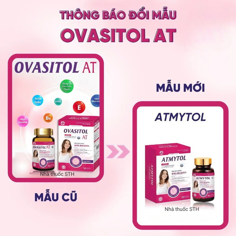 Bao bì mới của sản phẩm Ovasitol AT