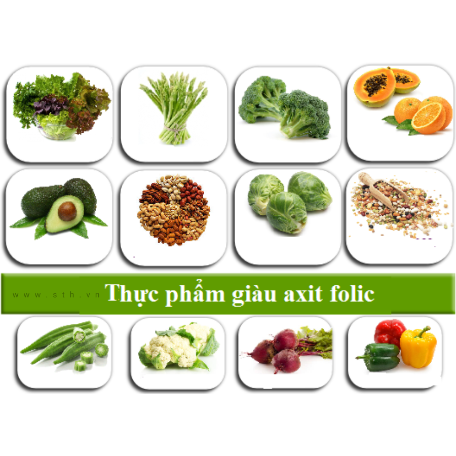 Những thực phẩm giàu acid folic 