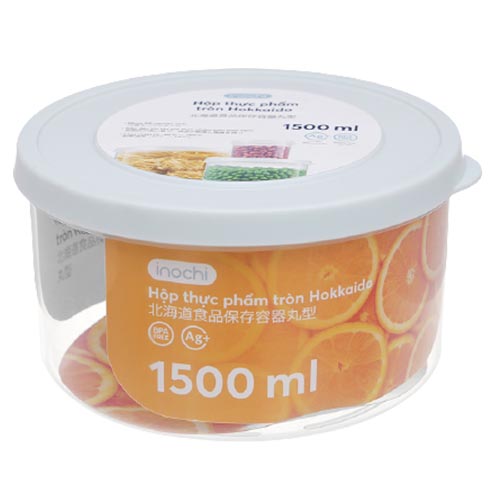 Inochi - Hộp thực phẩm tròn Hokkaido 1500ml