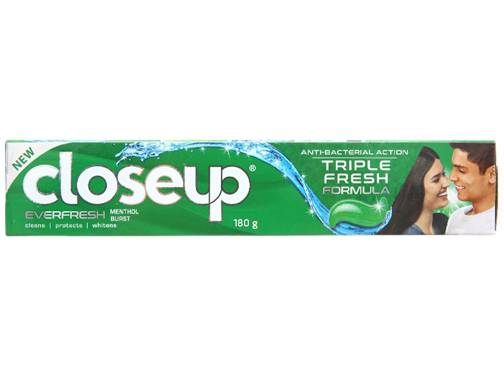 Closeup Kem đánh răng thơm mát bạc hà 180g