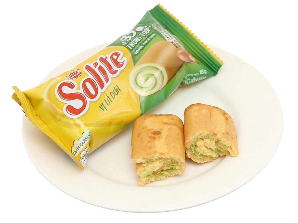 SOLITE bông lan cuộn kem lá dứa 360gr