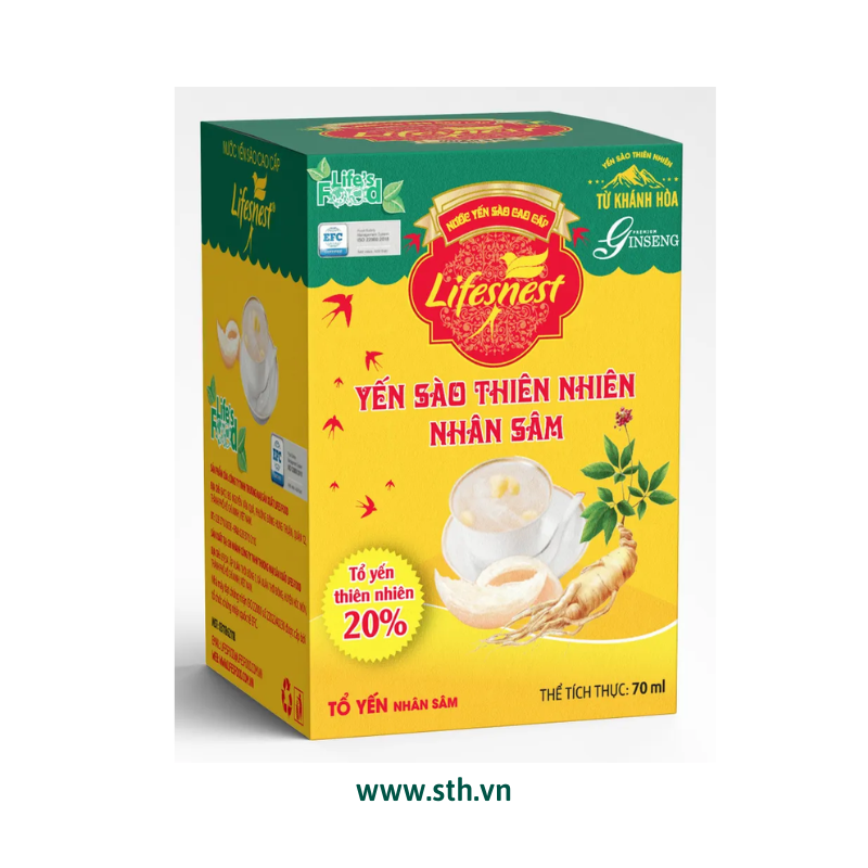 Yến sào cao cấp Lifes Nest Nhân sâm 20% 70ml