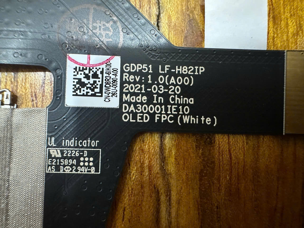Cable Lcd Dell XPS 15 9510 OLED LF-H82IP 0WD8R3